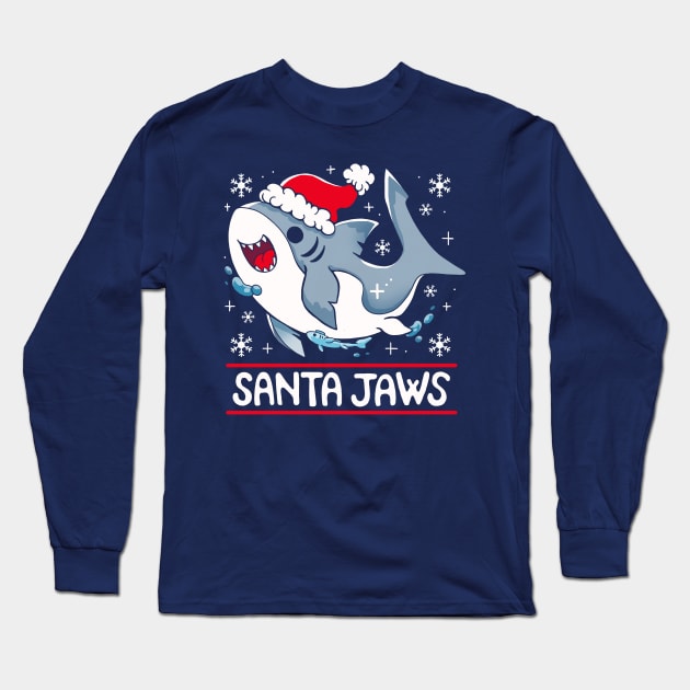 Santa Jaws Long Sleeve T-Shirt by Vallina84